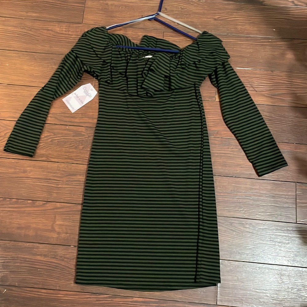Green Striped Dress